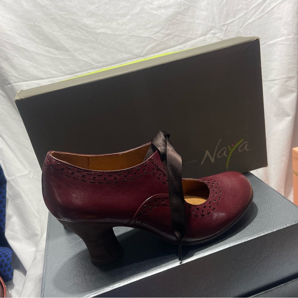 Naya Red Heels with Decorative Bow